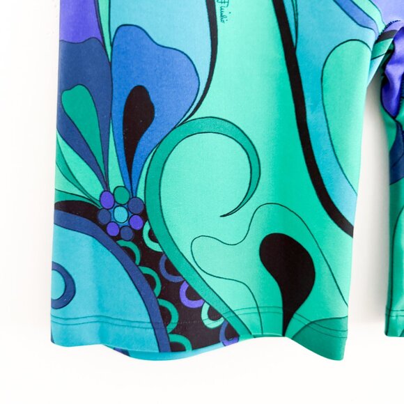 PUCCI Blue Orchidee Printed Off-the-shoulder Romper - Picture 10 of 16